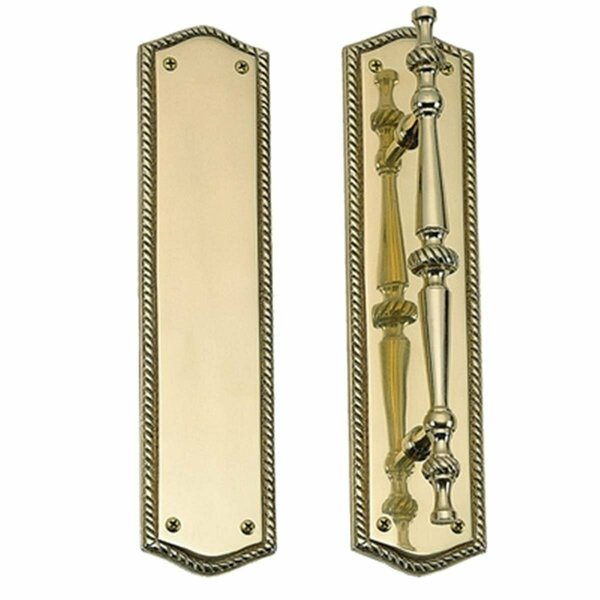 Brass Accents 2.37 in. Polished Brass Trafalgar Plate Privacy Set D06-L250G-FPT-605